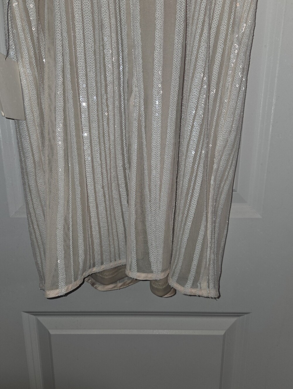 Lulus NEW Cream & White Sequin Mini Cocktail Dress - Picture 12 of 16